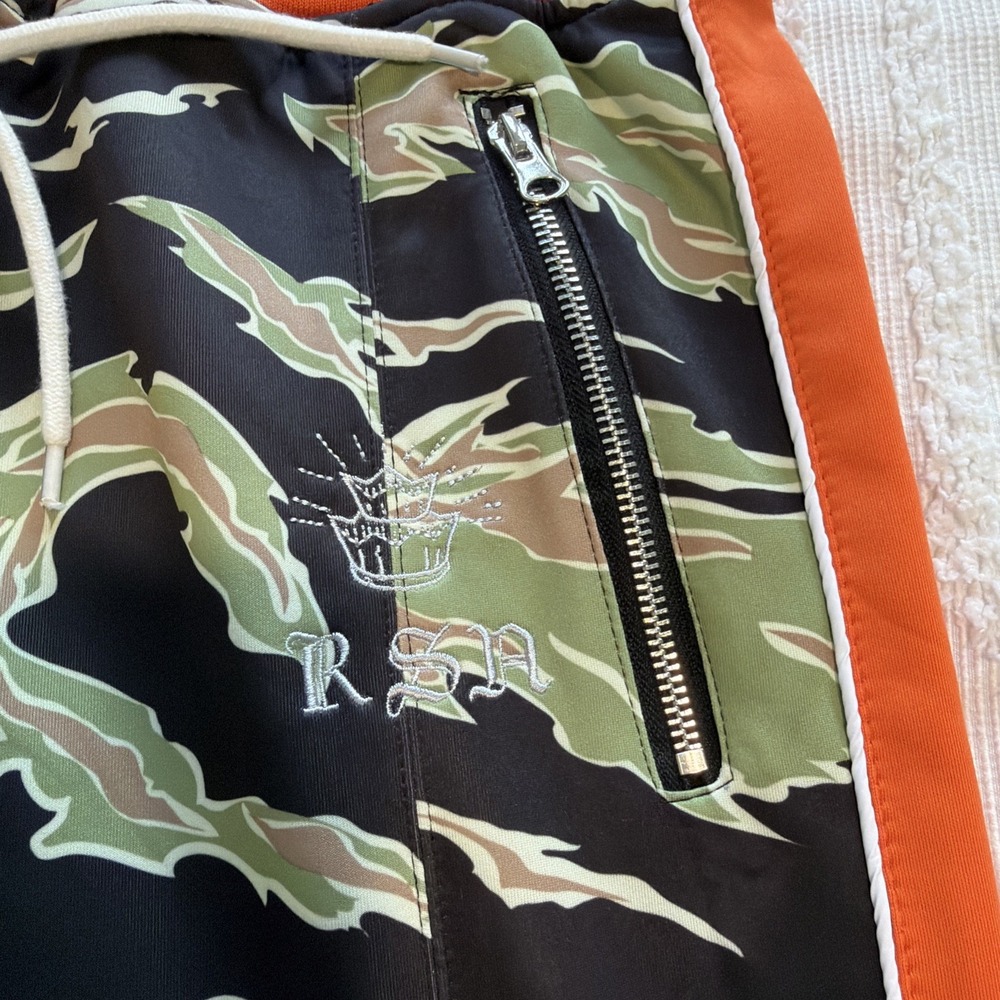 Reason Tracksuit Men Medium Multicolor NEW Floral Camo Racing Stripe 2pc Set - Picture 5 of 11